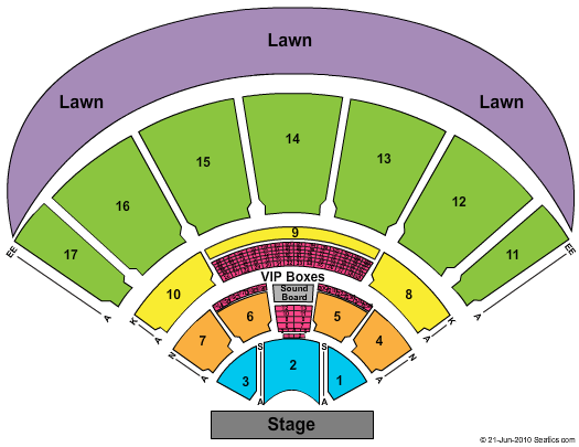 Toyota Amphitheater Seating Chart